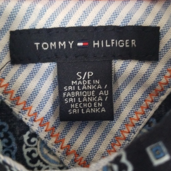 Blue & White Tommy Hilfiger Button Down,  Size S - Picture 5 of 6